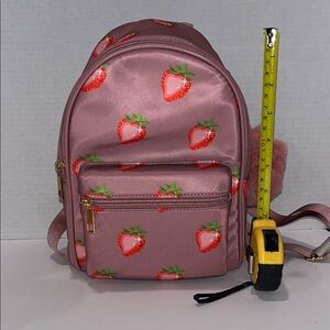 Strawberry Print Kids Backpack